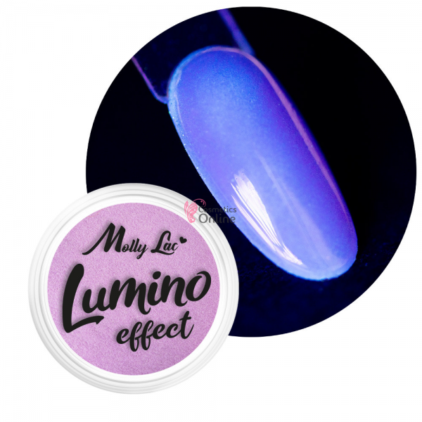 Decor pentru unghii NADP019MM cu pudra fosforescenta 30425 Purple-Violet Neon